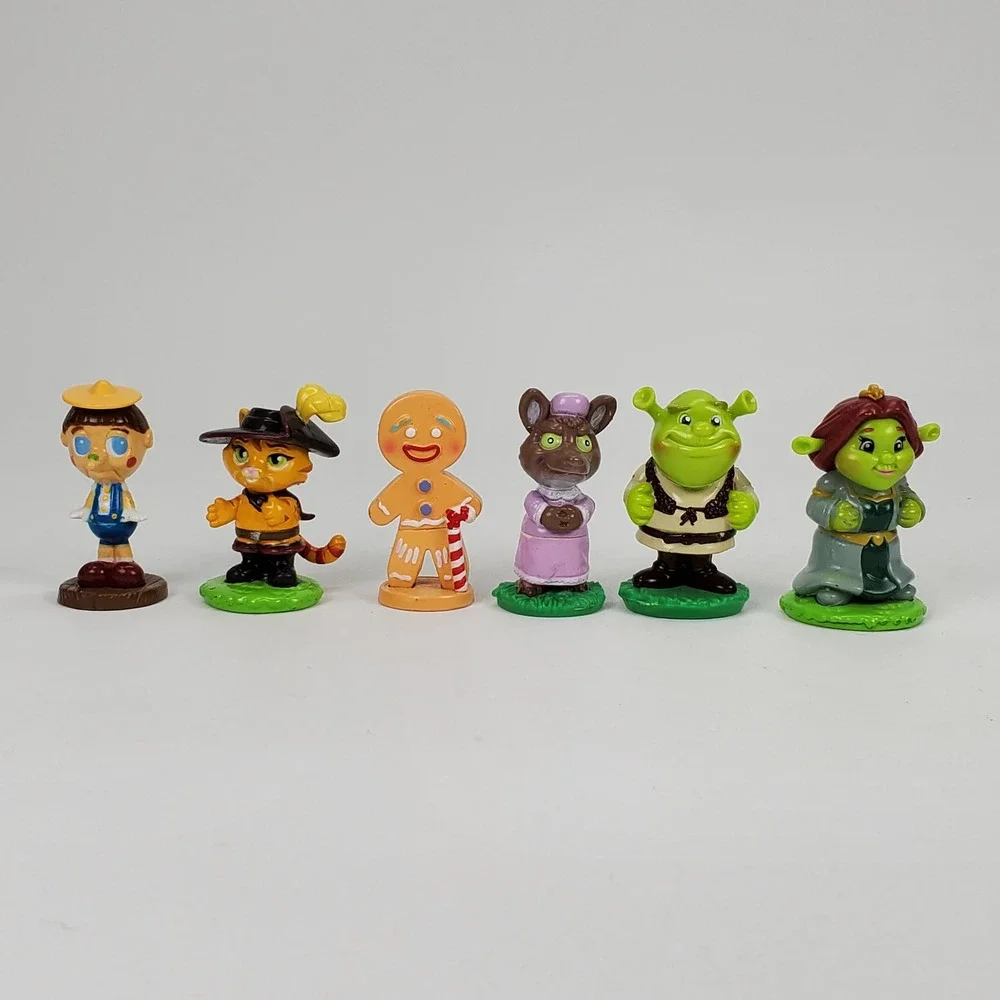 Shrek the Third Mini Figure Cake Toppers 2006 DreamWorks Fiona Puss Pinocchio